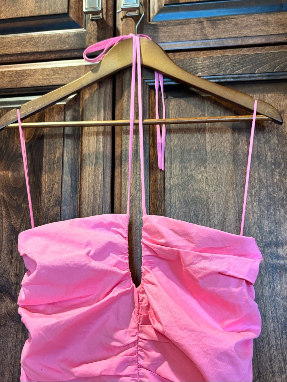 Wayf Pink Ruched Halter Mini Dress - Picture 4 of 6
